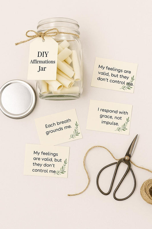 Emotional Regulation Affirmation Cards Printable DIY Affirmations Jar| Mental Health & Mindfulness Support