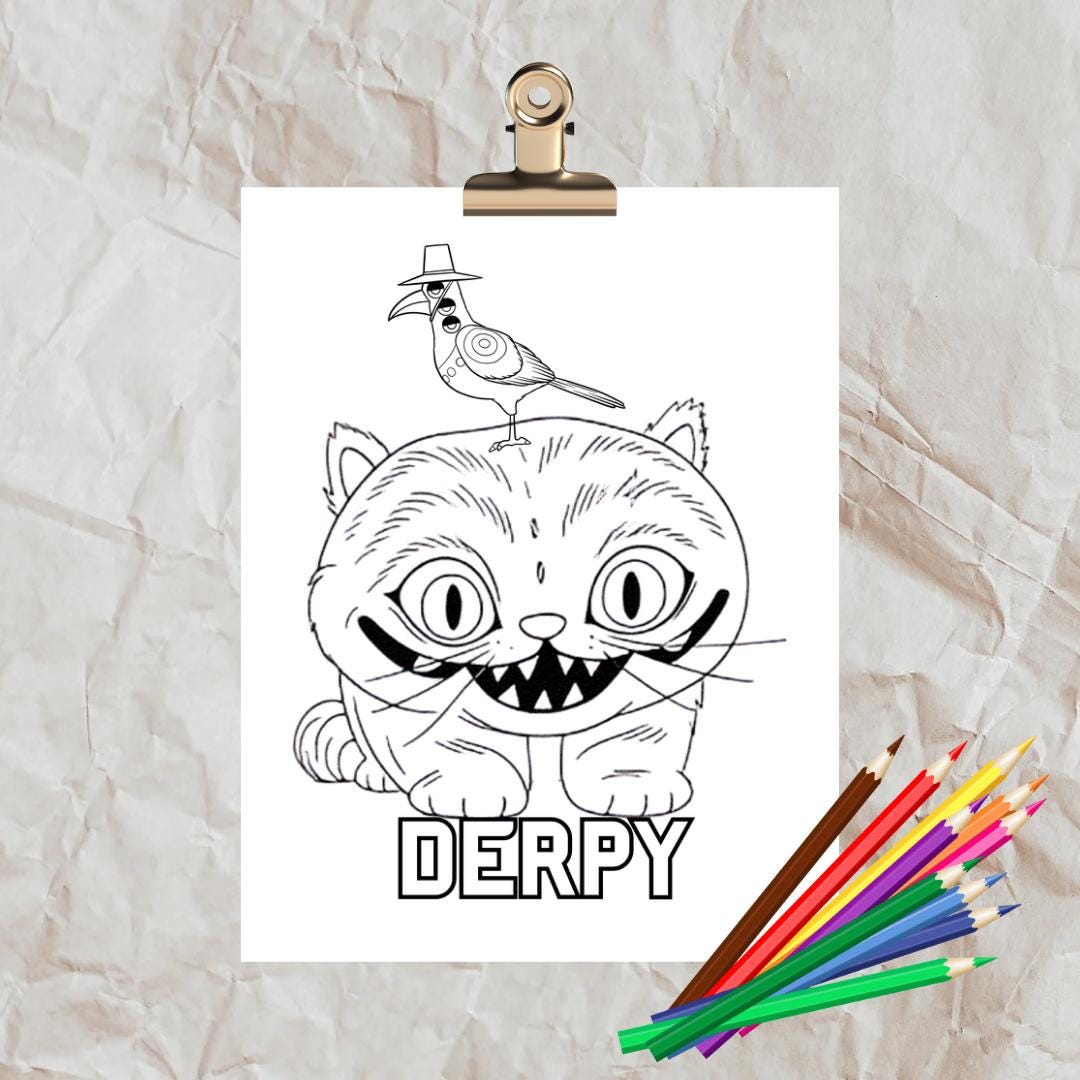 Derpy Tiger Kpop Coloring Pages Digital Printable Kpop Demon
