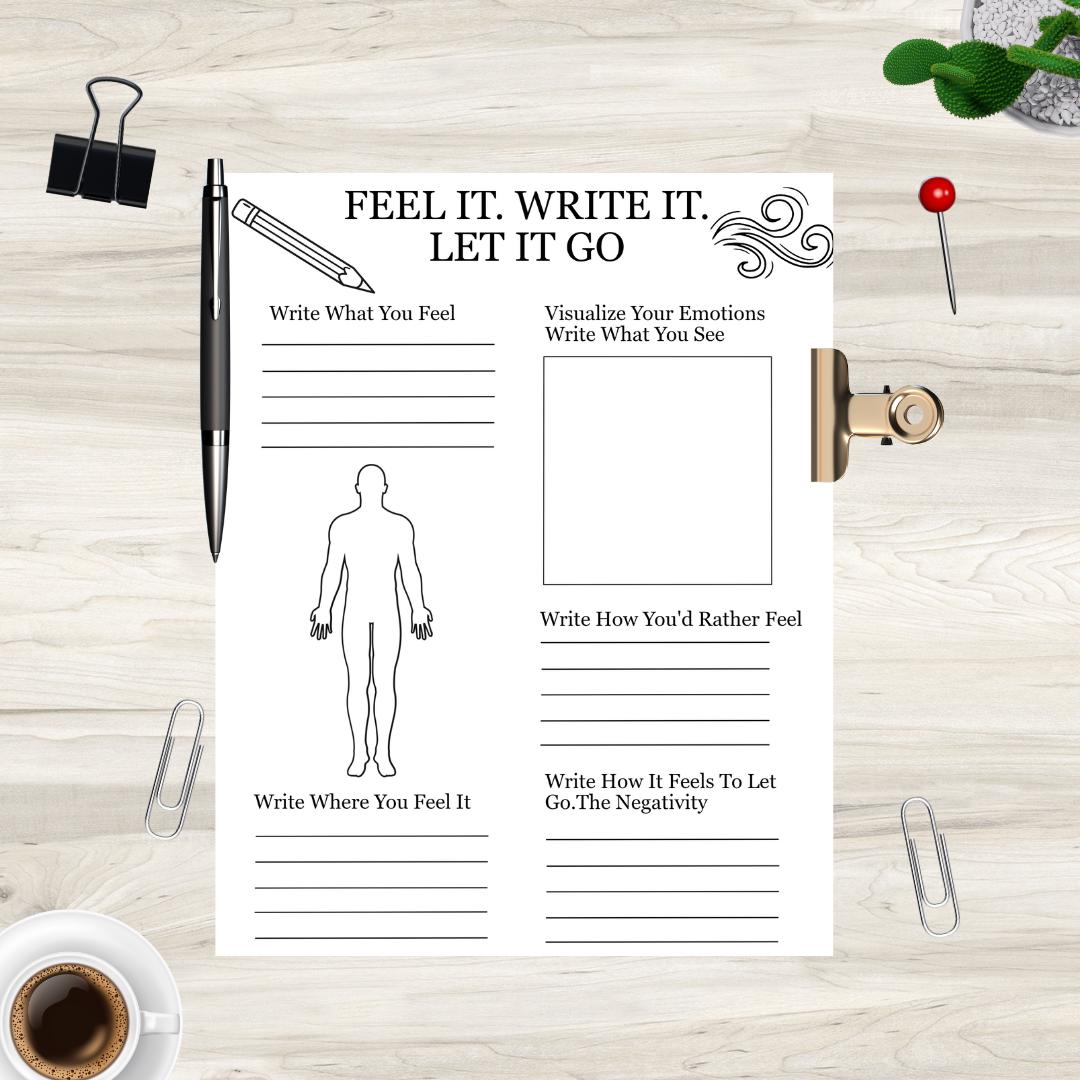 Emotional Release Worksheet: Mindfulness Journal Page (Digital Download)