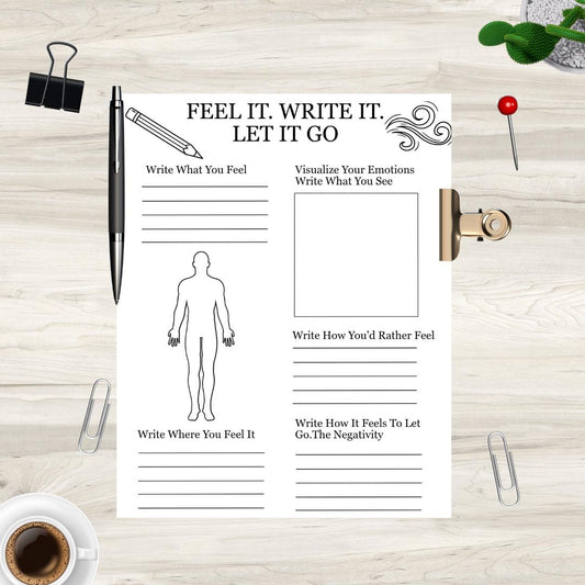 Emotional Release Worksheet: Mindfulness Journal Page (Digital Download)