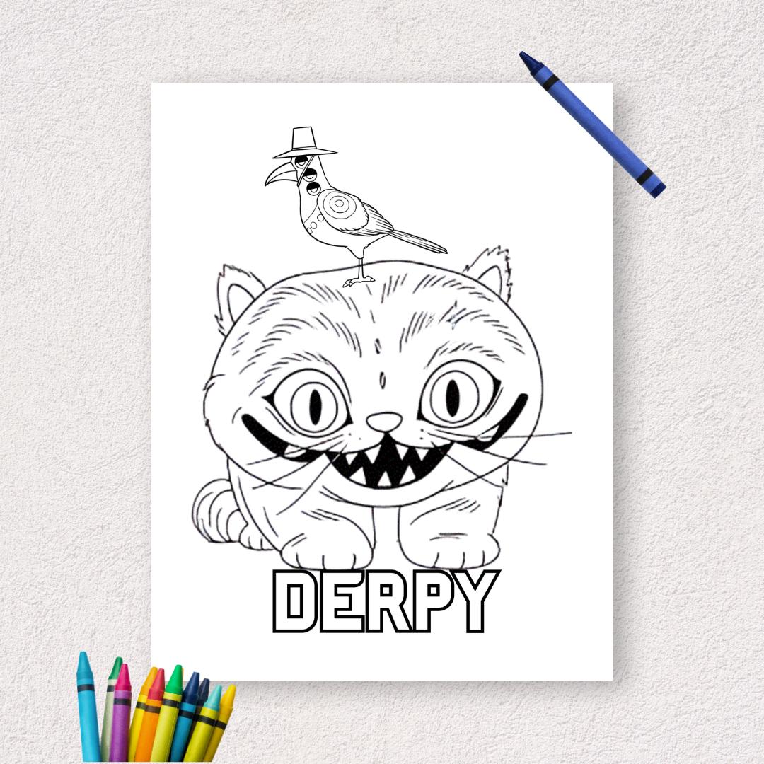 Derpy Tiger Kpop Coloring Pages Digital Printable Kpop Demon