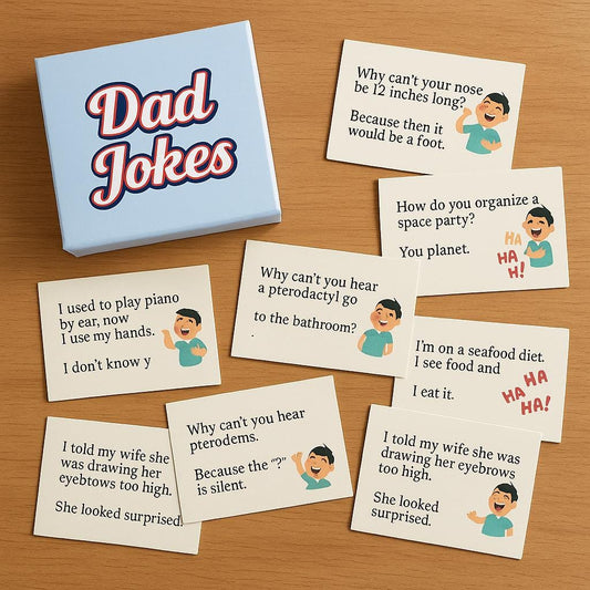 Printable Dad Jokes Card Deck: 30 Funny Jokes (Digital Download)
